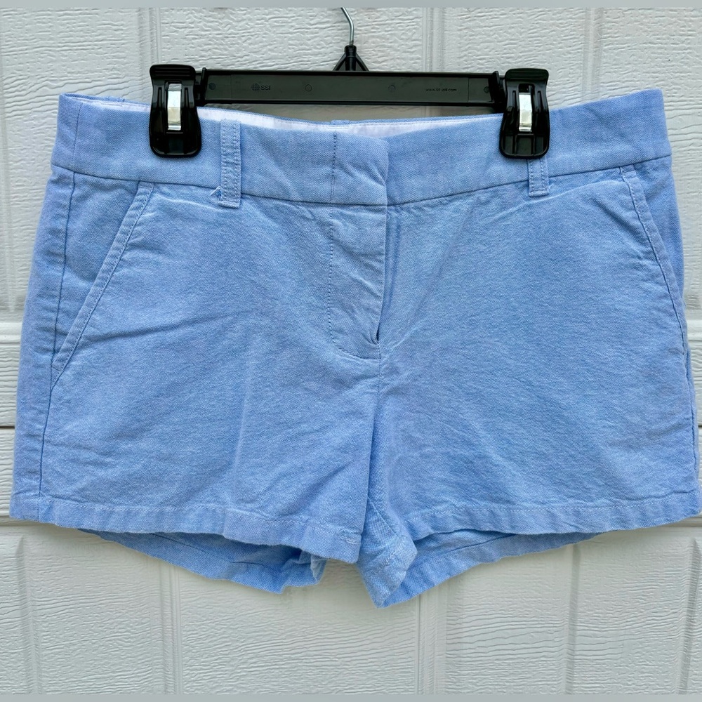 J.Crew Chambray Shorts Women’s Size 2 Light Blue Cotton 3” Inseam
